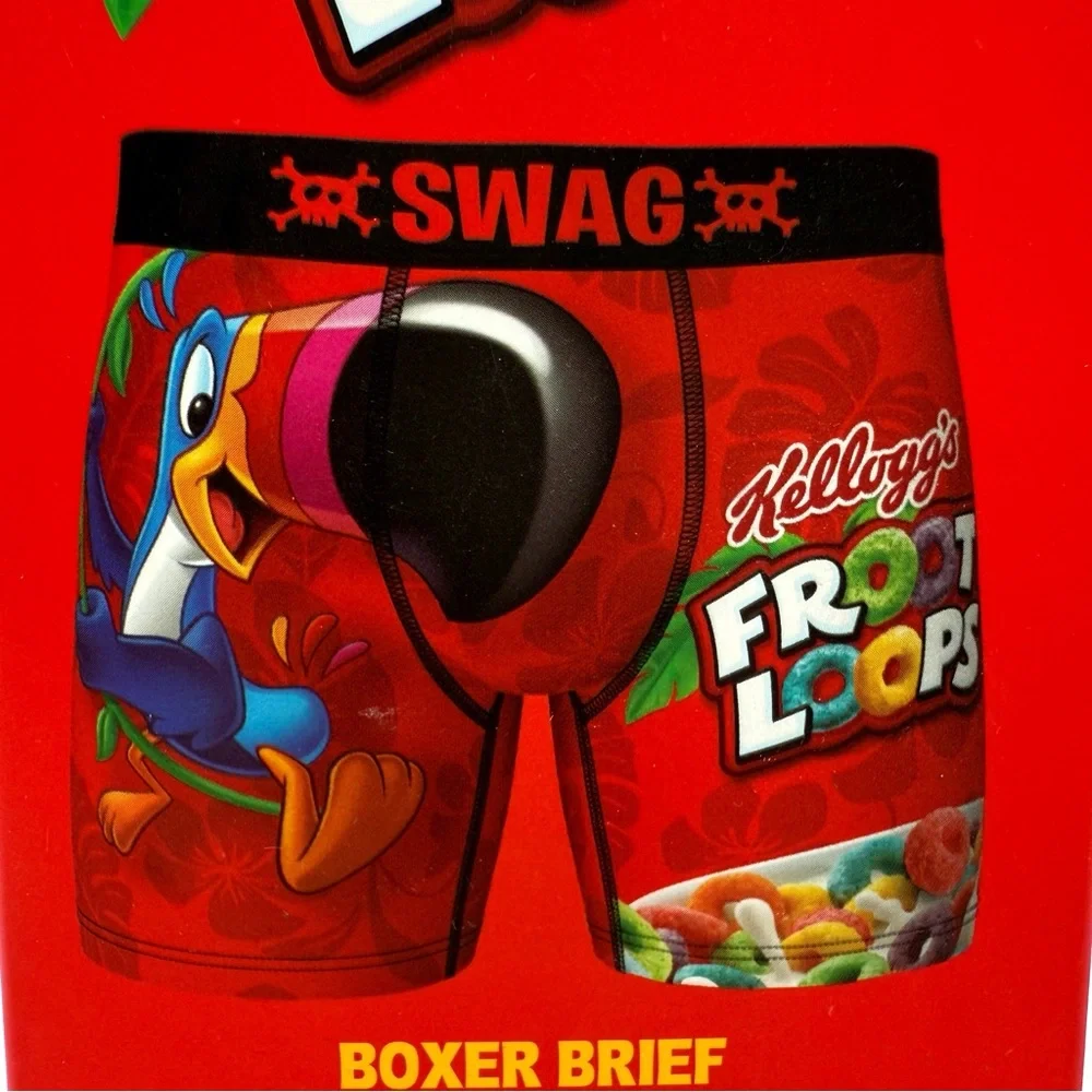 Froot Loops Cereal Swag Boxer Briefs Underwear Mens Size Large Fun Novelty Gift